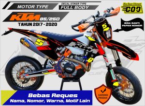 Sticker Stiker KTM 150/250 2017 - 2019 Full Body Free Custom