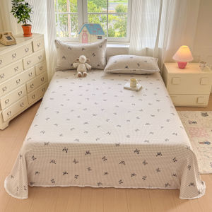 Lembaran katil bercetak saiz ratu tunggal sesuai dengan katil asrama pelajar bilik tidur tanpa sarung bantal