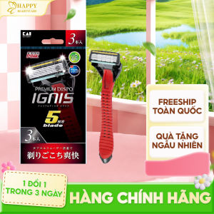 Dao Cạo Râu 5 Lưỡi Kép Kai ( 00638 - 1 Bịch 3 Cây )