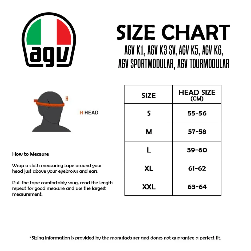 agv k3 helmet size chart BIRDY 2.0 GREY YELLOW RED  MaximoMoto SL The AGV K3 full AGV K3SP MOTORCYCLE FULL FACE