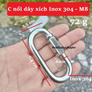 C nối dây xích Inox 304 Ø 8mm #vattuducduyen