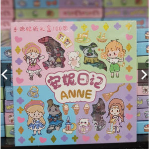 Stiker Koleksi Anak Seri Nini Ellie & Anne Anti Air Motif Karakter Warna-Warni Box 100 Lembar
