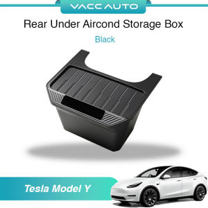 Tesla Model Y 2020-2024 Center Console Rear Under Seat Storage Box Drawer Organizer Tray VACC AUTO Car Accessories
