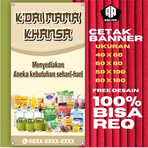 Spanduk Banner TOKO SEMBAKO KDAI MAMA KHANSA Bisa Request
