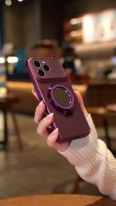 PBZZ Case for infinix hot 30 play 30i 40 pro TECNO SPARK 20 PRO 4G phone casing Softcase shockproof Cover new design aesthetic stand cute Burgundy Makeup mirror with holder for girls DSCHZJ2