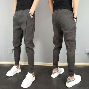 Autumn Men Pants Hip Hop Joggers Pants New Male Trousers Mens Cargo Solid Multi-pocket Elastic Pants Sweatpants