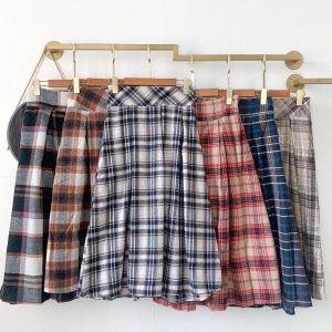 ROK FLANEL IMPORT PANJANG 7/8 // ROK 7/8 MIDI KOTAK FLANEL // ROK REMPEL KOTAK FLANEL IMPORT MIDI// ROK TARTAN FLANEL