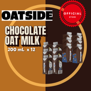 OATSIDE Chocolate Oat Milk 200mL Pocket Packs (x12 Bundle Pack) Plant-Based Non-Dairy Milk