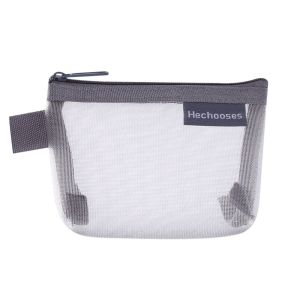 78YUANFF Mesh Coin Purse Nylon Three-dimensional Mini Cosmetic Bag Key Lipstick Small Item Storage Card Holder School Supplies