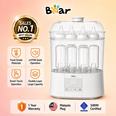 Bear Bottle Sterilizer and Dryer Large Electric Steam Sterilizer for All Bottles and Accessories