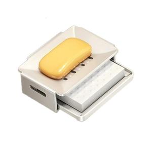 Wall Mounted Soap Tray Bathroom Organizers Aluminum Soap Holders Slip Resistant Drying Rack Simple Install for Bathroom