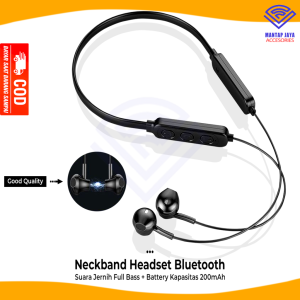 [COD] NECKBAND BLUETOOTH HEADSET EARPHONE HANDSFREE WIRELESS 5.0