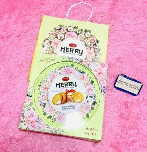 Bánh Thập Cẩm MERRY- HANA Richy Merry Ninh Dương Hộp thiết 334g có túi xách tết 2027