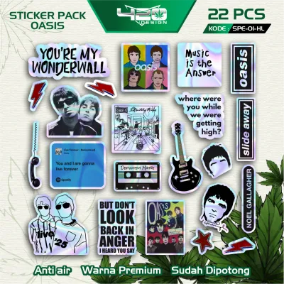 STICKER OASIS STICKER STIKER AESTHETIC LAPTOP BAND STICKER STICKER TUMBLR STICKER GUITAR STICKER 22 Stiker| Sticker Aesthetic - SPE-01