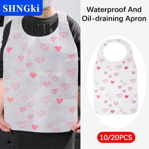 [COD] 🔥🔥🔥SHNGki 10 cái dùng một lần Tạp dề cho lẩu dầu-proof chống bẩn tạp dề người lớn di động làm sạch nấu ăn không dệt không thấm nước delantal