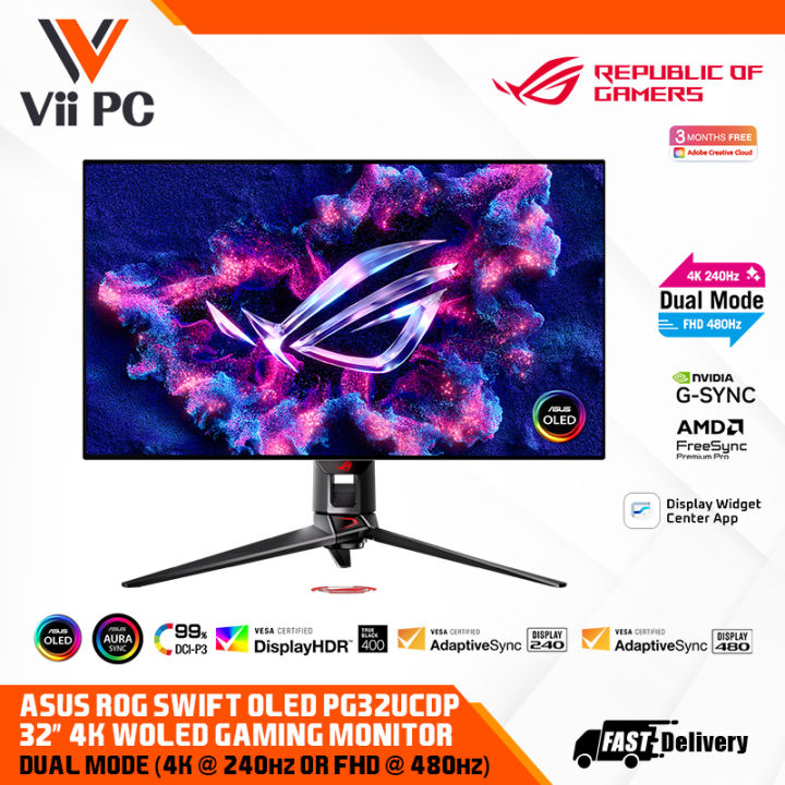 ASUS ROG Swift OLED PG32UCDP 32 Inch 4k 240hz Dual Mode G-SYNC
