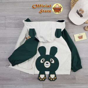 [HỎA TỐC] Áo khoác gió cho bé 9-27Kg vải dù chống nắng 2 lớp có mũ gấu thêu raplan phối màu dễ thương Urombaby