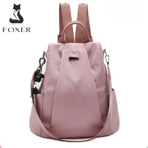 FOXER Oxford cloth lady backpack large capacity travel backpack lady soft business briefcase female fabric casual shoulder bag