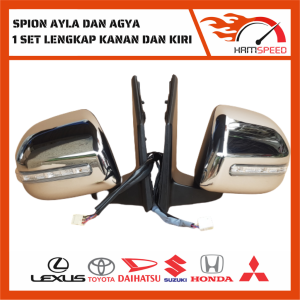 Spion Ayla Dan Agya 1 Set Siap Pasang/Spion Ayla Elektrik Siap Pasang/ Spion Agya Elektrik Siap Pasang/Spion Ayla Dan Agya Komplit PnP ( Plug N Play )