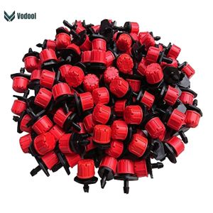 500Pcs 1/4 Inch Adjustable Irrigation Drippers Drip Irrigation Emitters Drip Irrigation Sprinklers for Gardener [UEB Vodool]