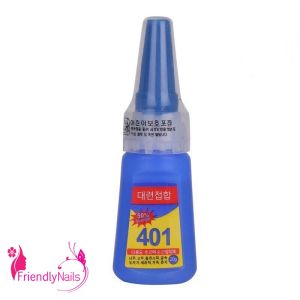 กาวติดเล็บ 401 (ขวดฟ้า 20g.) กาวติดอะไหล่เล็บ กาวติดเล็บปลอม ติดทน ใช้ดี