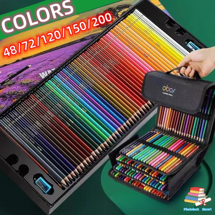 48/72/120/150/200 Colors OBOS Professional Color Lead OilColor Set Colored Pencils Art Supplies