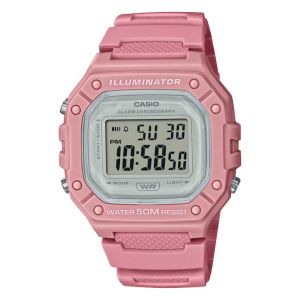 CASIO - CASIO W-218HC-4A - WOMEN LA - Resin - Pink - Jam dunia JD18ST # Jam Tangan Wanita Jam Wanita Jam Tangan Anti Air + CASIO W-218HC-4A W 218HC 4Aĺ W-218HC 218 HC W218 W218HC W-218 $