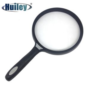 130mm Large Lens Handle Magnifying Glass 2.5X Reading Magnifier Wide Field Newspaper Reading Jewelry Loupe Low Vision Aids