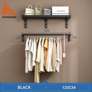 100/80/60cm Clothes Rack Clothes Bar Besi Gantung Baju Wall Rack Sangkut Baju Penyangkut Baju Home Clothing Hanger Rak Baju Set