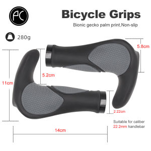 Pcycling Ergonomic kẹp xe đạp tay lái TPR cao su vỏ bọc vỏ bọc giai điệu không trượt MTB đi xe đạp gác tay làm móng chống sốc thanh kết thúc