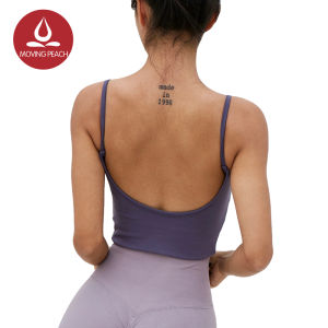 Moving Peachเสื้อกล้ามวิ่งออกกำลังกายเสื้อแขนกุดโยคะเทรนนิ่งAVM