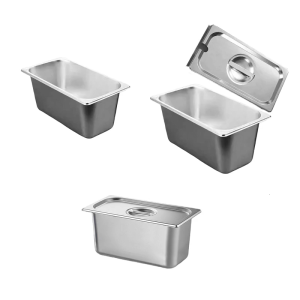 Kích thước 1/3 kim loại PAN thương mại cấp thép không gỉ bồn tắm nhà bếp container cho nhà bên nhà hàng khách sạn sử dụng