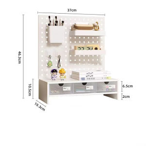 Pegboard รวมอุปกรณ์สกัวดิส ครบชุด 8 ที่จัดเก็บ แผ่นเจาะรูและฐานแยกออกจากกันได้ ฐานใช้เป็นฐานสําหรับคอมพิวเตอร์( ชั้นวางจัดเก็บของวางบนโต๊ะ ชั้นเก็บของบนโต๊ะ ชั้นวางตั้งโต๊ะ ชั้นวางหนังสือตั้งโต๊ะ ชั้นวางของบนโต๊ะ ชั้นวางจัดเก็บของวางบนโต๊ะ ชั้นเก็บของ)