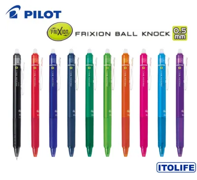 Pilot Frixion Ball Knock Retractable Gel Pen 0.5mm- 1pc