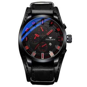 [TERLARIS] BISA COD Jam Tangan Pria FNGEEN Waterresistant Luxury Kulit Mewah Anti Air Garansi 1 Bulan