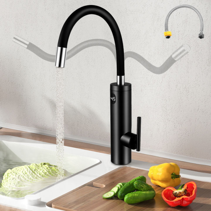 ก๊อกน้ำน้ำร้อนทันที220V 3000W,ก๊อกสเตนเลสหมุนได้360 ° ก๊อกน้ำร้อนไฟฟ้า ...