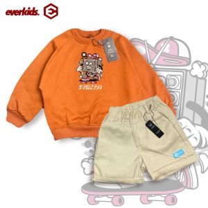 EVERKIDS Setelan Sweater Anak Crewneck 1-6 tahun / Sweater anak keren / ROBOT