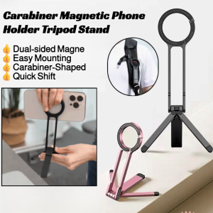 Carabiner Magnetic Mobile Phone Holder Adjustable Magnetic Folding Mobile Phone Tripod Invisible Selfie Bracket