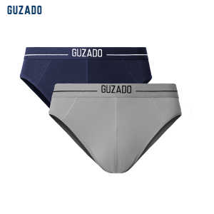 [TẶNG 01 ĐÔI TẤT] COMBO 2 Quần lót tam giác nam chất liệu thun thông hơi co giãn thoải mái thấm hút tốt bền bỉ kháng khuẩn GBF03 thương hiệu GUZADO