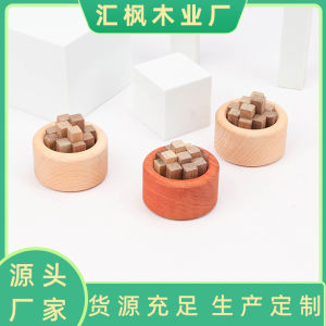 Solid Wood Diffuser Creative Car Air Freshener Small Wood Pile Black Walnut North American Material Long-lasting Diffuser Wood Ornament