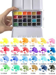 MAIMERI Artist Watercolor Paint 24/36/48 Colors Solid acuarela Beginner Art Student Professional Painting Pigment Art Supplies