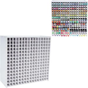 SANFURNEY Art Marker Storage Rack for 240 Markers Watercolour Brushes Pens Color Pencils Organizer Holder for Desk