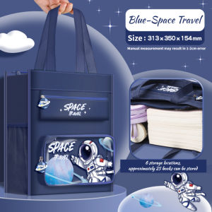 Portable Tuition Bag Oxford Document Bag for Carrying Paper Files Book for Kids School Supplies