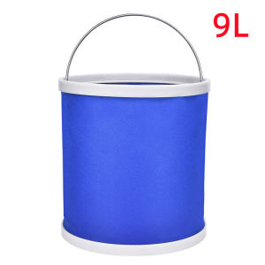 Fypo 9/11/13L Multi-functional Portable Folding Bucket Thicken Oxford Cloth Outdoor Camping Fishing Car Wash Bucket Cleaning Tool