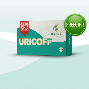 URICOFF Grow Health (10 Sachet) | Kawal Asid Urik & Gout | Kurang Bengkak Sendi | Sokong Sendi & Imun | Halal MeSTI GMP
