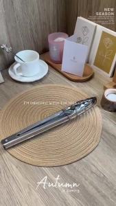 30CM Stainless Steel Food Tongs BBQ Kitchen Tongs Locking Clip Non Slip Heat Resistant for Grilling Frying Serving Cooking