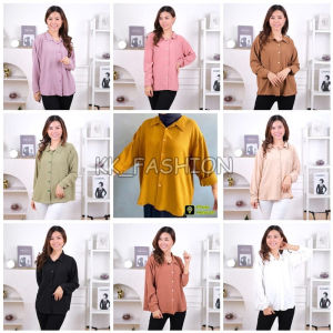 KEMEJA WANITA TERBARU KEKINIAN VIRAL CRINKLE TEBAL