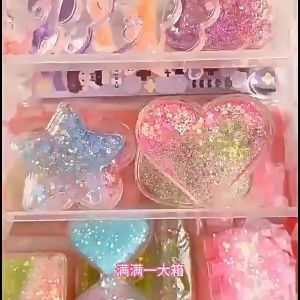 Cream Glue DIY Guka Set Box Craft Kit Hairpin Keychain Storage Toy Gift Kids Girls Handmade