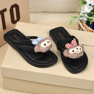[Free Shipping] 2025 new model womens flip-flops for dormitory lightweight non-slip comfortable cute Shirley Rose freely combinable versatile flip-flops