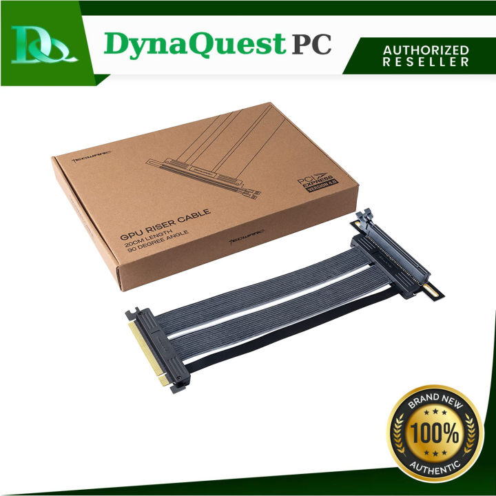 Tecware GPU Riser Cable PCIE 4.0 20cm 90 Degree Angle | Lazada PH